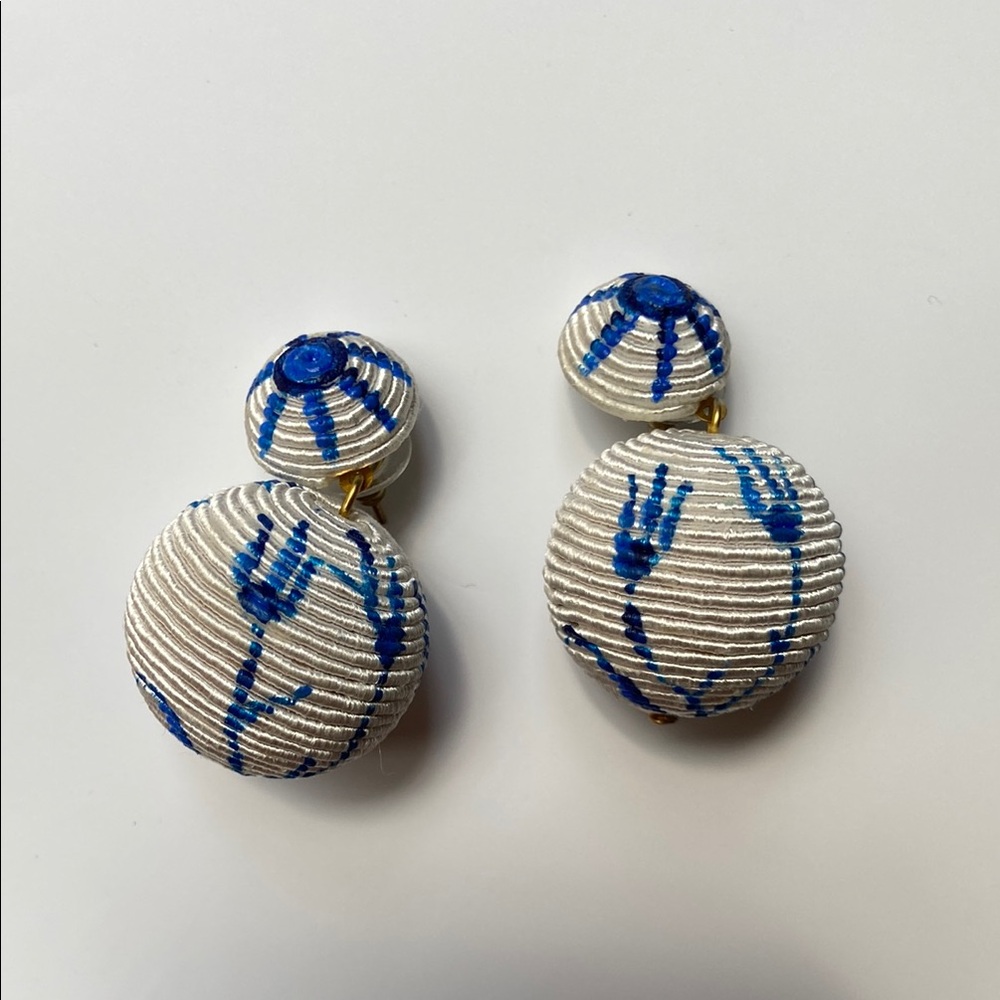 Earrings With Blue Details